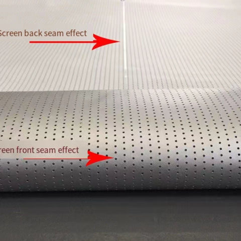 Microporous metal screens for cinema sound transmission
